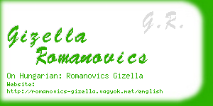 gizella romanovics business card